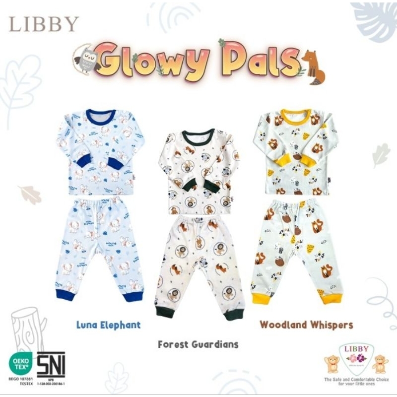 Libby Setelan Baju Panjang Panjang Anak Bayi Laki-laki Perempuan 3 bulan s/d 4 Tahun - Set Baju Tidu