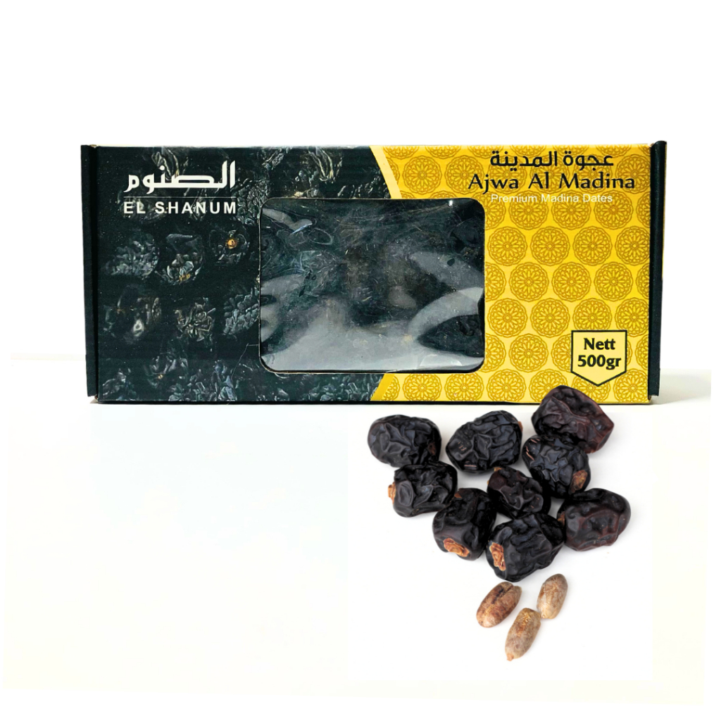 

KURMA AJWA (GB) 500GR / KURMA AJWA MADINAH / KURMA AJWAH NABI ASLI