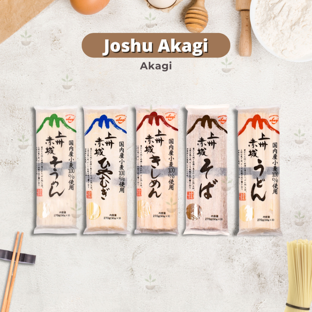 

Joshu Akagi Dry Noodle Soba Somen Udon Kishimen Hiyamugi 270 gr - Mie Kering Jepang