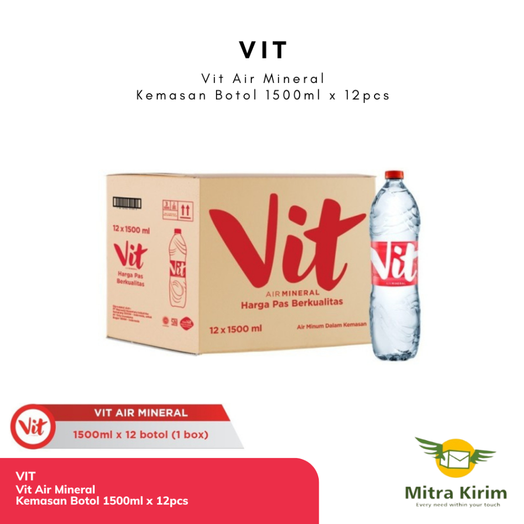 

VIT Air Mineral Botol 1500ml x 12pcs - Per KARTON