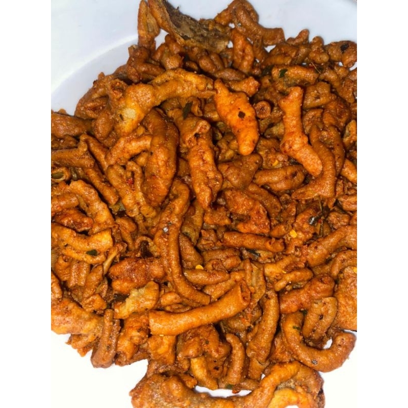 

HOMEMADE keripik usus pedas daun jeruk crispy Lezat Gurih renyah