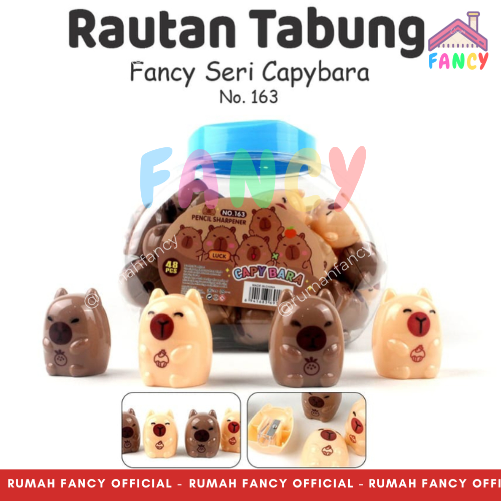 

[1PCS] Serutan Toples Rautan Pensil Anak-anak Unik & Lucu Bentuk CAPYBARA KAPIBARA Cokelat Cream