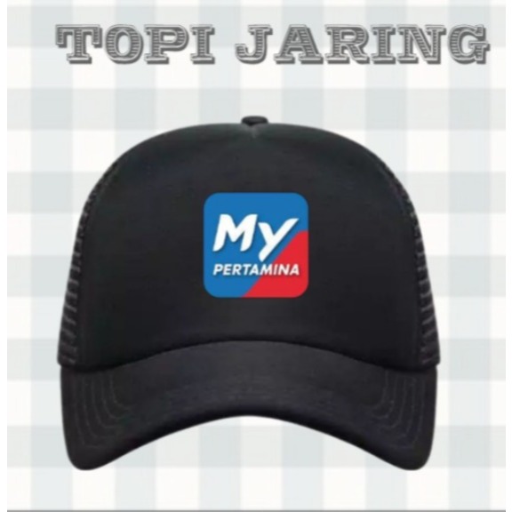Topi Truker My Pertamina /topi jaring/topi jala custom/topi custom Premium