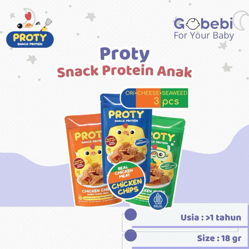 

PROTY Snack Anak dan Keluarga Chicken Chips Cemilan Berprotein 18 gr