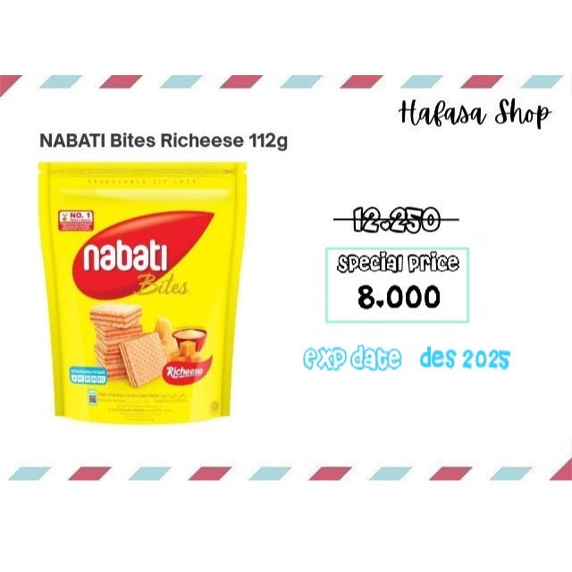 

NABATI Bites Richeese 112 gram / 100 gram