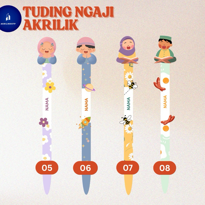 

Tuding Ngaji - Kalam Ngaji - Duding Ngaji Anak Akrilik Custom Nama Free Design