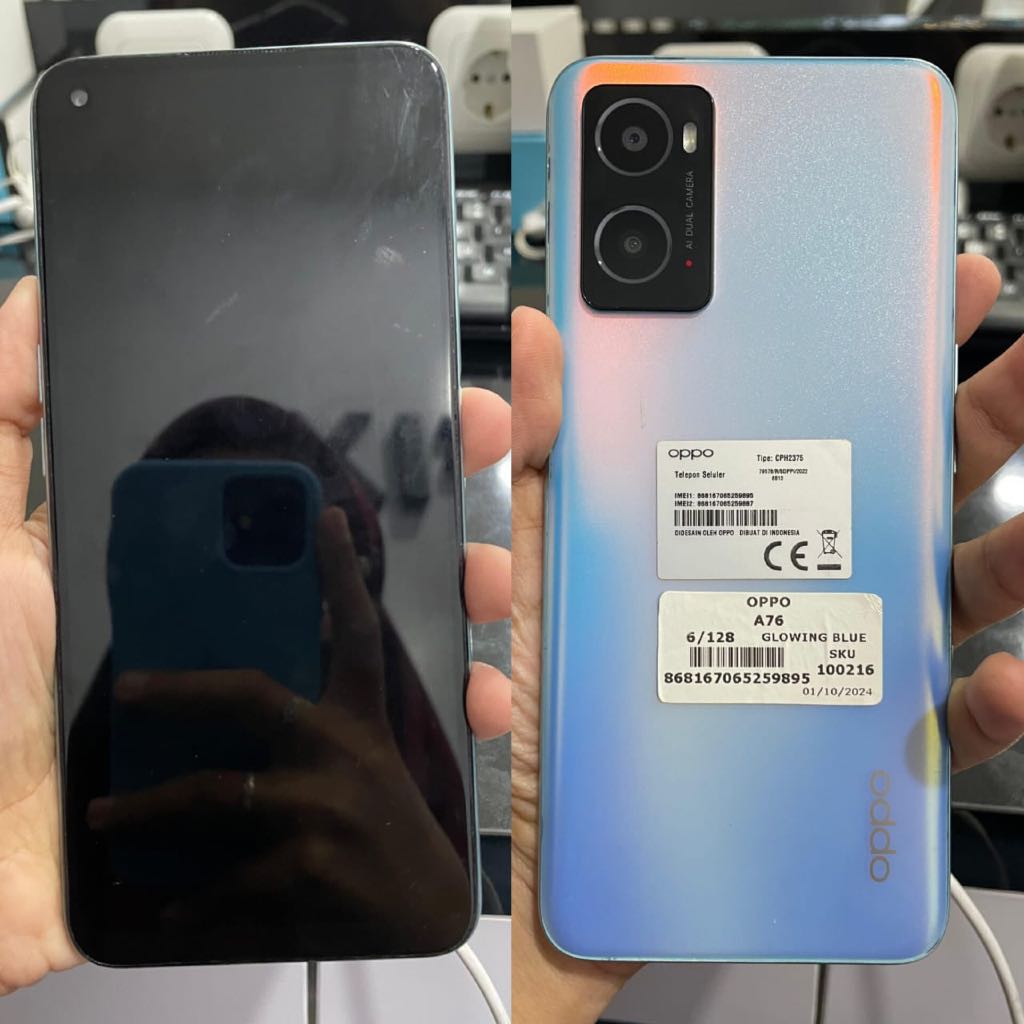 Handphone Hp Oppo A76 RAM 6/128 GB Second