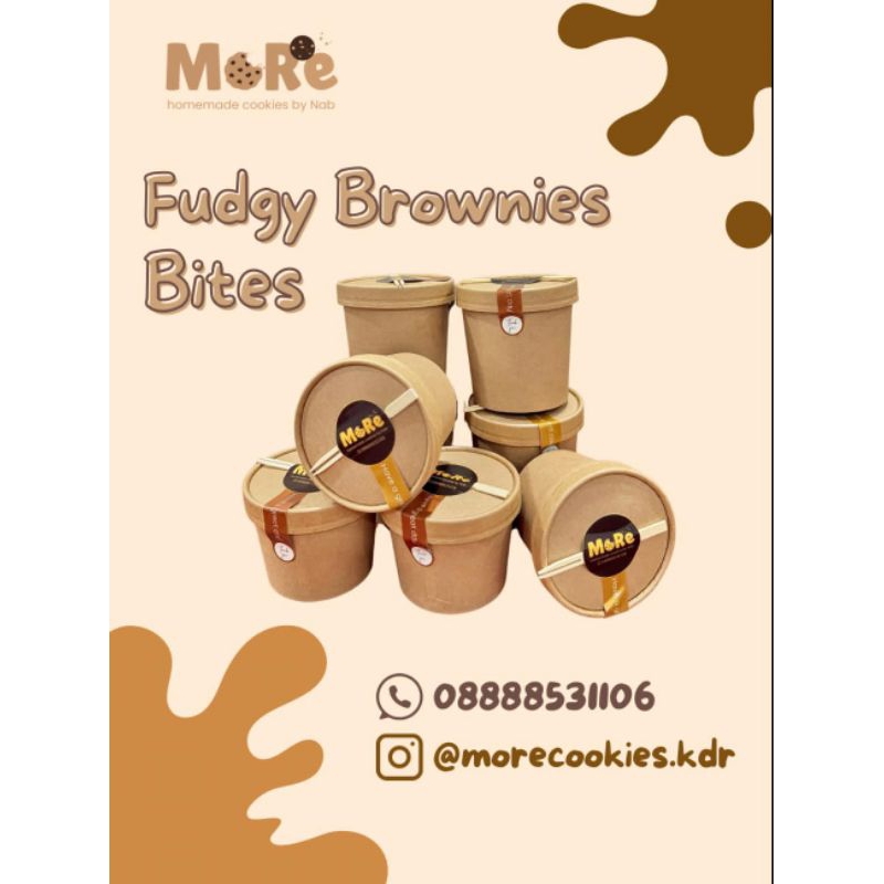 

More Cookies - Fudgy Brownies Bites | Brownies Bites | Fudgy Brownies (Free Dipping Sauce)