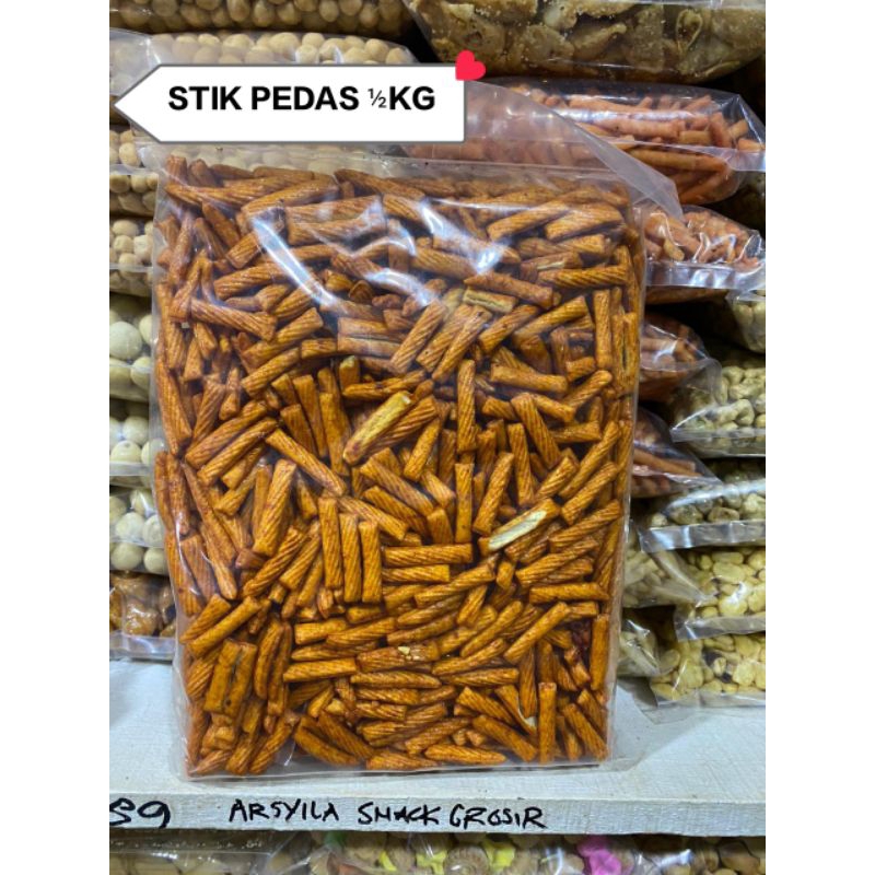 

Snack Kiloan Stik Jaipong Rasa Pedas Manis Isi 500gr