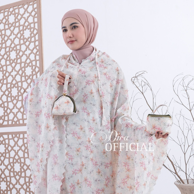 mhg Dira - Mukena Traveling Parasut Premium Jumbo Motif 2 in 1 Set Sajadah Mukena Traveling Jumbo