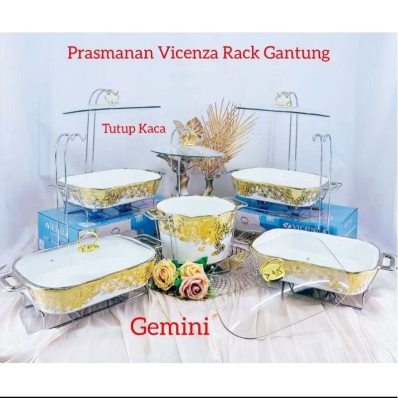 Vicenza Prasmanan set 5 motif gemini dg rak gantung