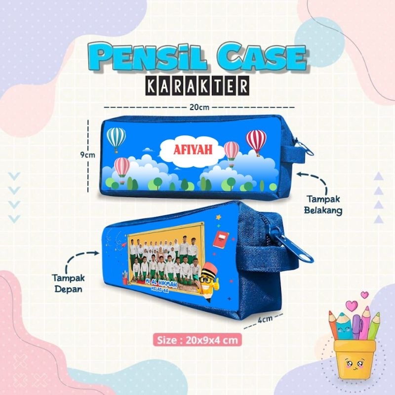 

TEMPAT PENSIL CUSTOM NAMA FREE DESIGN CUSTOM TEMPAT PENSIL UNTUK ACARA WISUDA KENAIKAN KELAS
