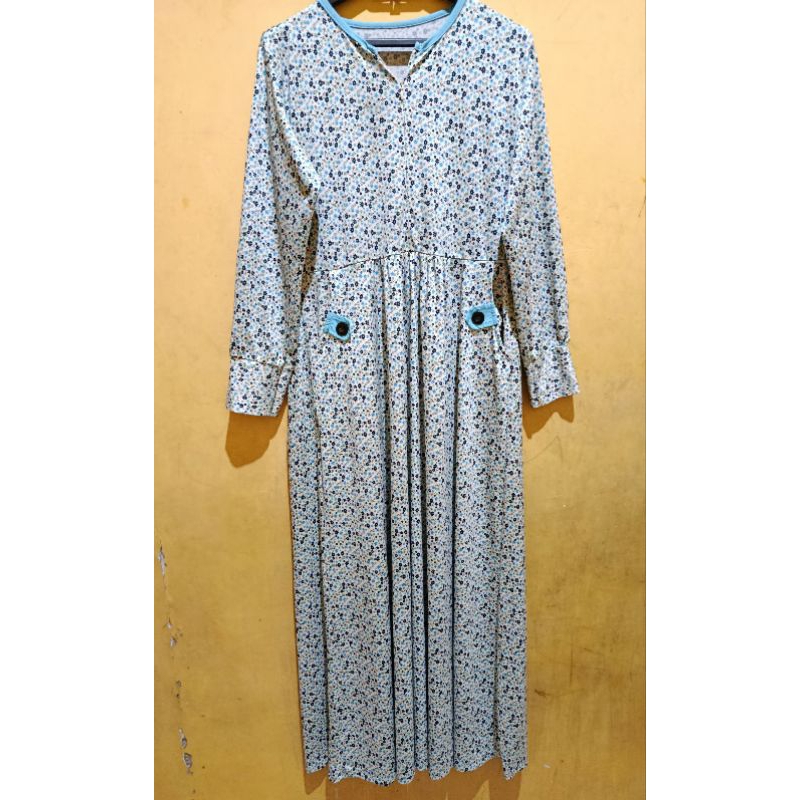 Dress Lengan Panjang - Motif bunga bunga