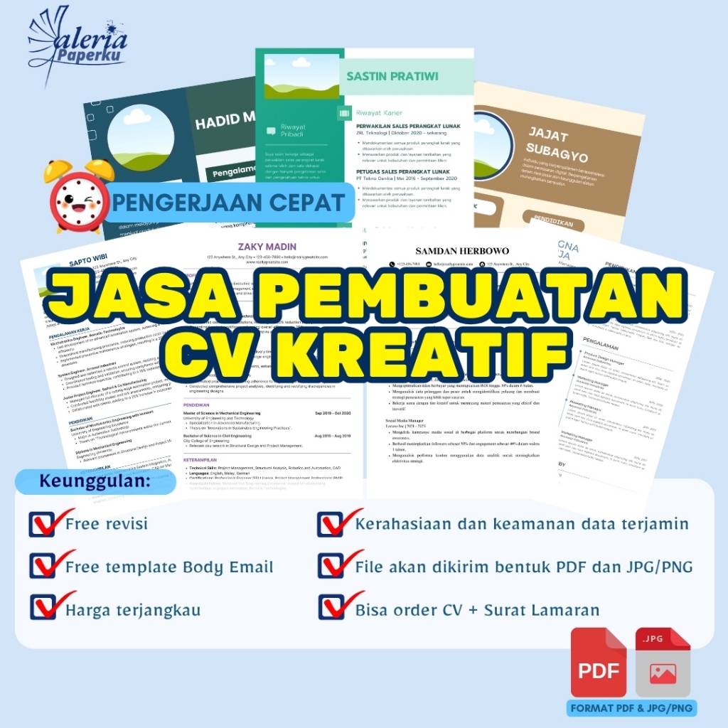 Jasa Pembuatan CV | Jasa Desain CV Custom dan Kreatif | CV untuk melamar kerja | Jasa CV Profesional