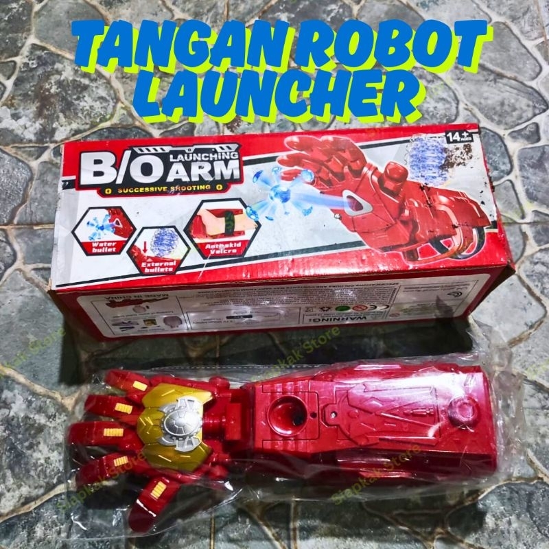Mainan Tangan Ironman Menembak Water Gel