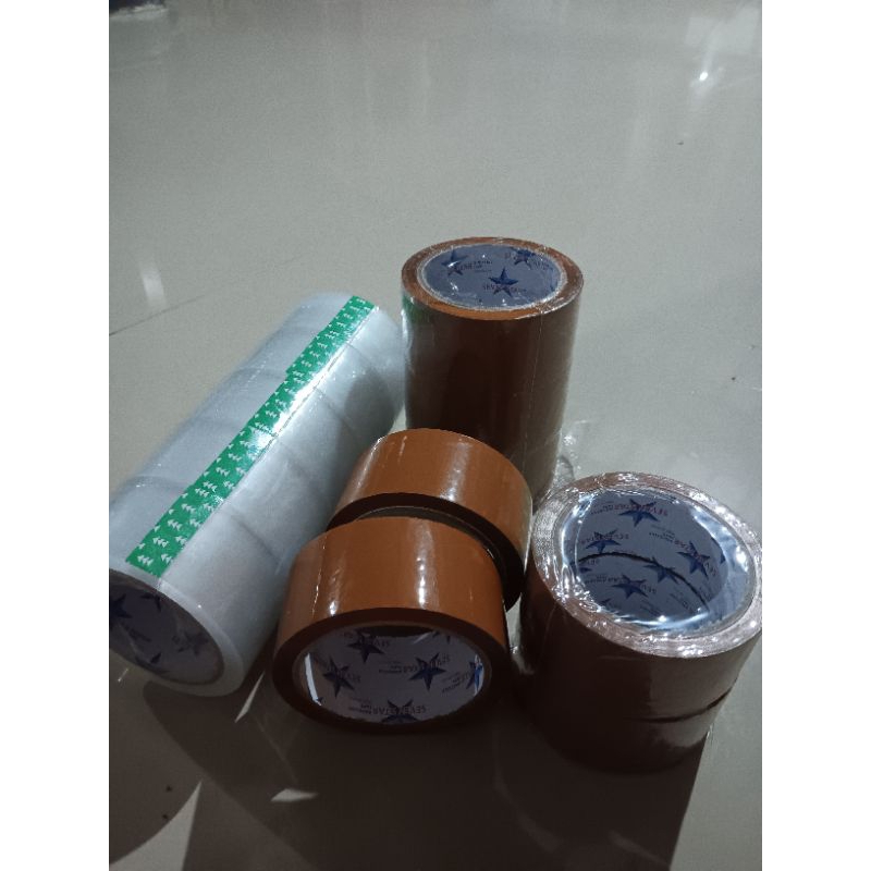 

lakban OPP bening coklat 45mm,90yard