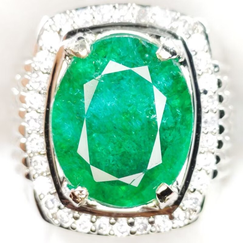 BATU CINCIN PERMATA ZAMRUD COLOMBIA ASLI NATURAL RING PERAK BANGKOK 926 SUDAH TERMASUK MEMO SERTIFIK