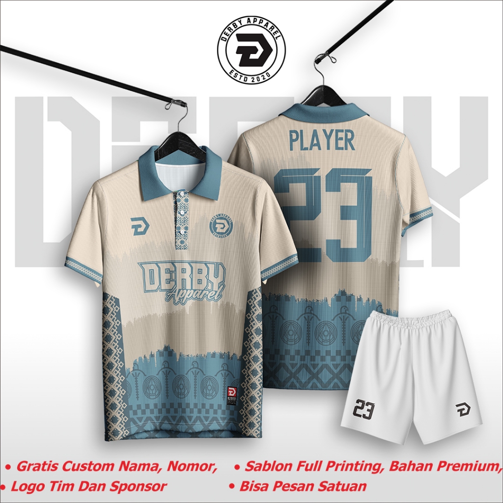 Jersey Futsal Printing Custom / Jersey Bola Printing Baju Jersey Retro Vintage Berkerah Bisa Satuan