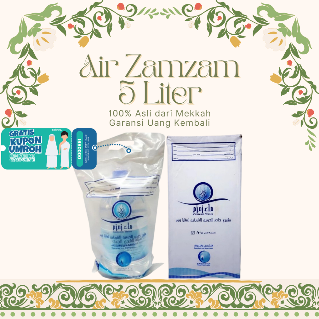

Air Zamzam Asli 5 Liter [Dijamin Ori] - Murni dari Mekah