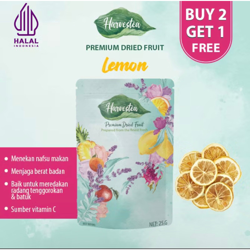 

HARVESTEA HALAL LEMON PREMIUM DRIED FRUIT SLICE | BUAH KERING LEMON