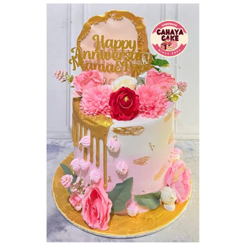 Anniversary Custom Cake / Kue Ulang Tahun Anniversary/ Anniversary Cake