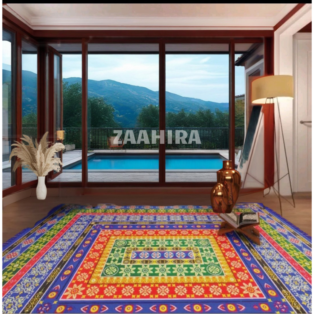 Karpet Turki Ostrich JUMBO Sisa Ekspor Dubai / Permadani Bisa Lipat Carpet Turkey / Tikar Piknik / K