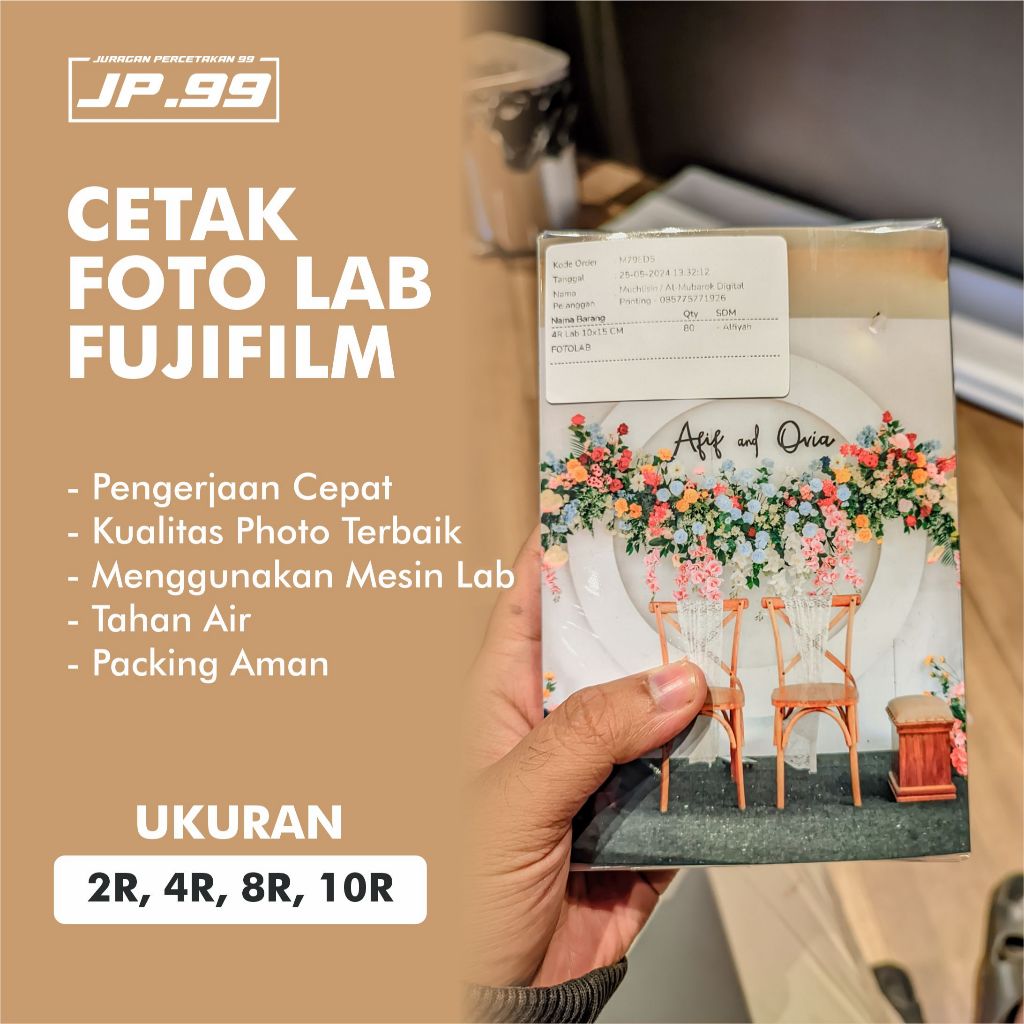 CETAK FOTO LAB FUJIFILM 2R, 4R ANTI LUNTUR