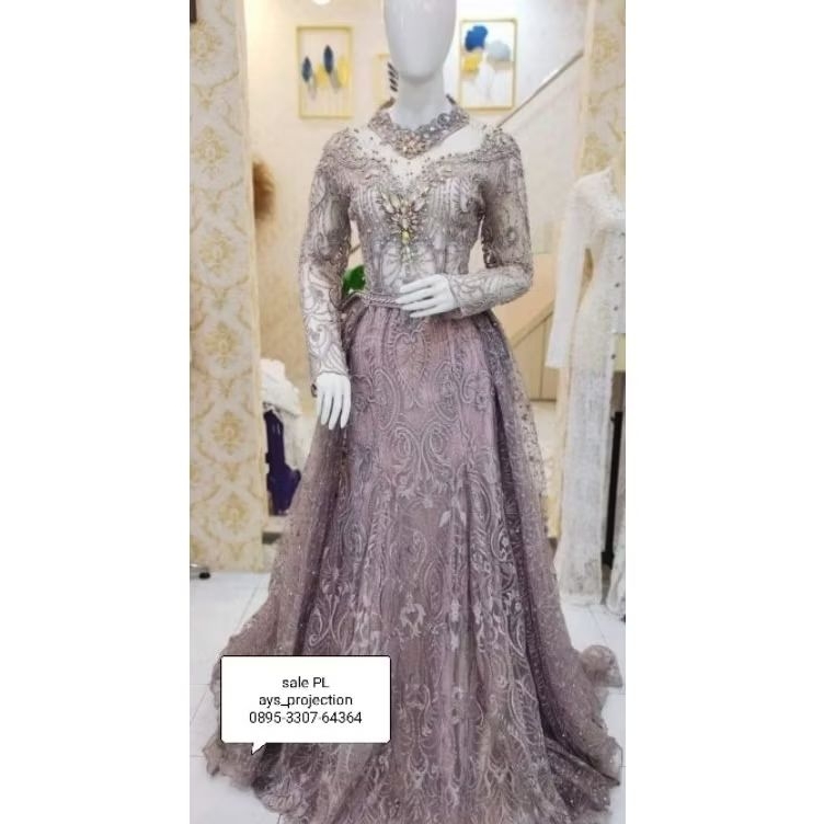 GAUN pengantin Taro / kebaya pengantin/ preloved kebaya