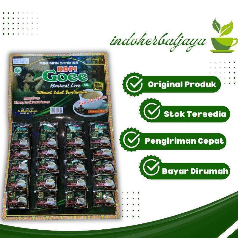 

Kopi Goee Original 1 Papan Isi 20 Sachet