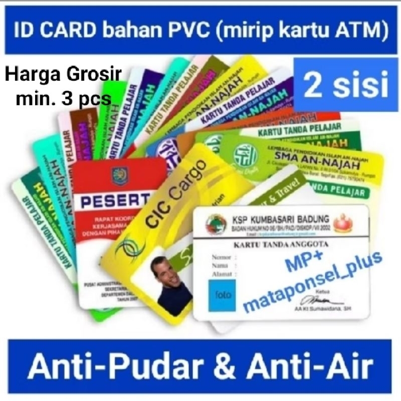 

ID Card 2 Sisi | Tanda Pengenal | Kartu Pelajar dan Lainnya