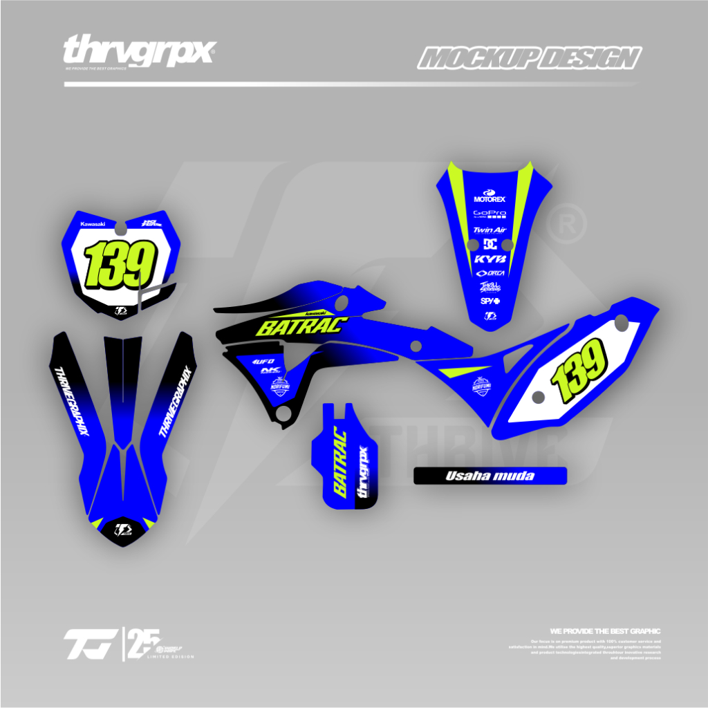 DECAL KLX BODY GORDON TRAIL ADVENTURE SUPERMOTO CUSTOM DESIGN