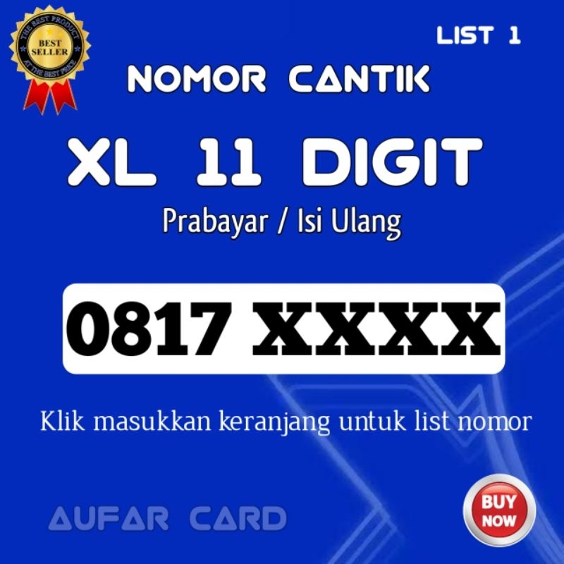 Nomor Cantik Xl 11 Digit Prabayar Isi Ulang Rapi Murah 01