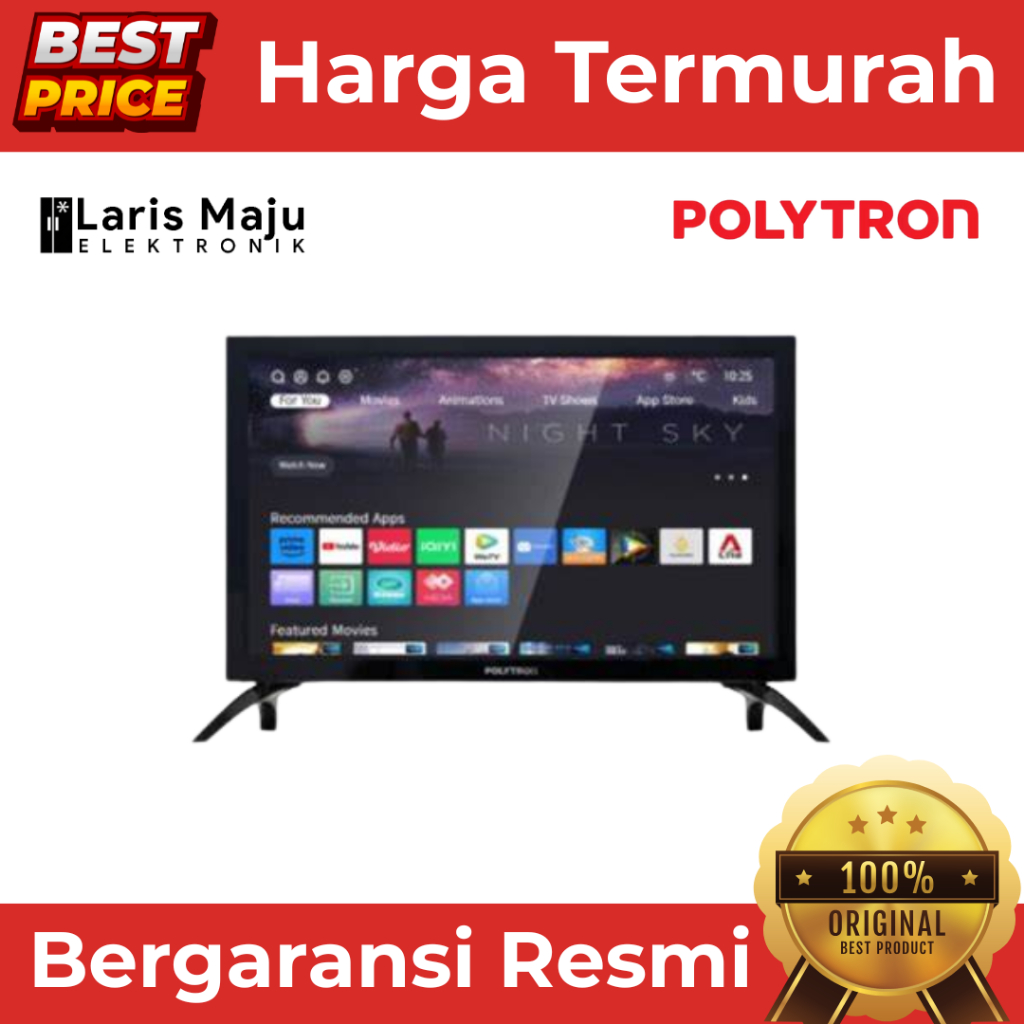 Led Smart Tv POLYTRON PLD-24CV1869 24 INCH HD Original Termurah