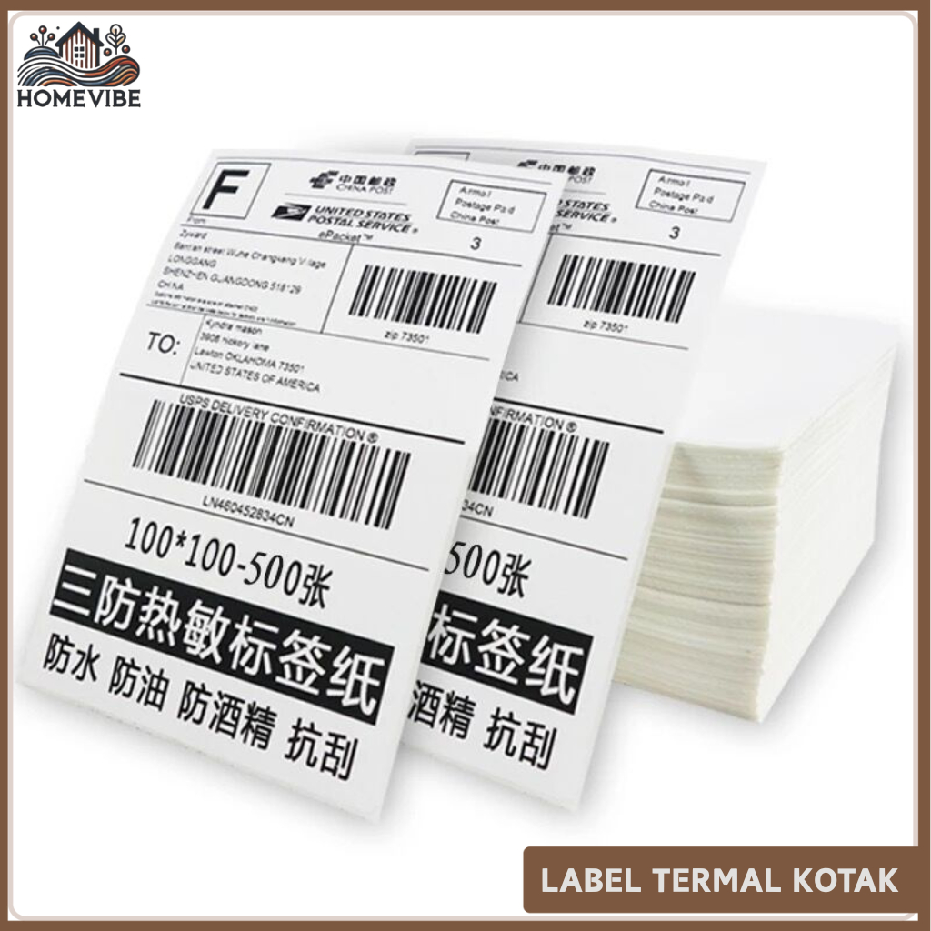 

HOMEVIBE Stiker Thermal Putih 1000 Pcs per Kotak untuk Label Kantor Anti Lengkung Harga Termurah