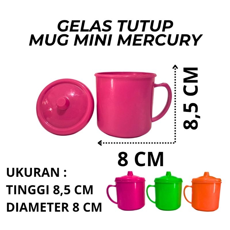 (1 PCS) GELAS TUTUP PLASTIK UKURAN MINI DAN BESAR / MUG PLASTIK / GELAS PLASTIK / PLASTIK MURAH