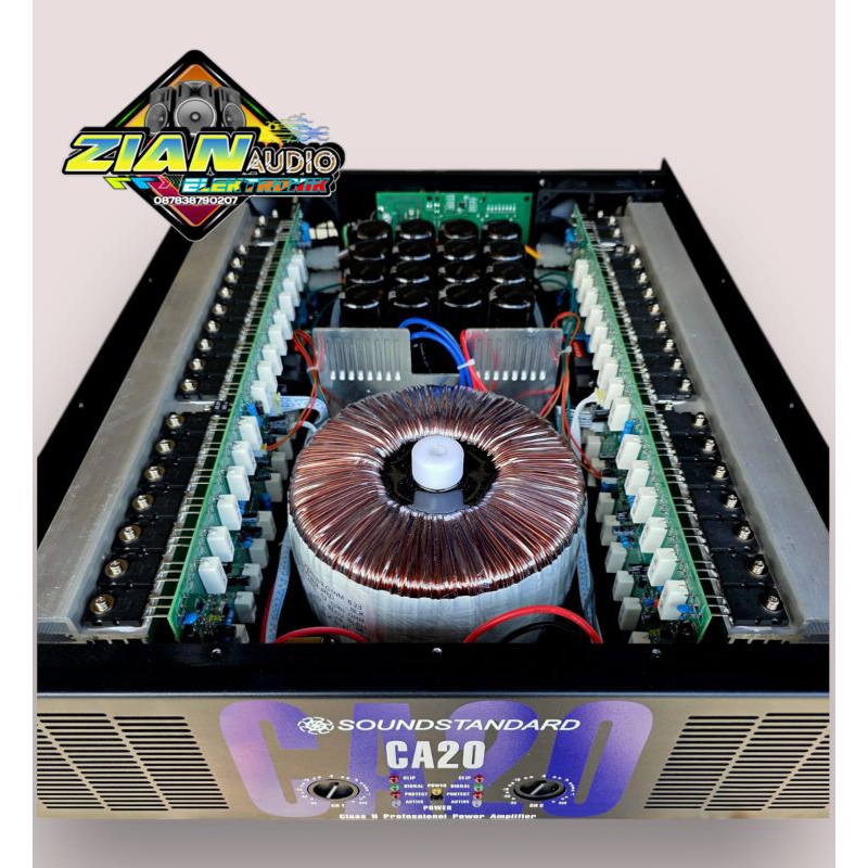 Power Amplifier SoundStandard CA 20 GRADE A Class H2 2x1300watt body panjang