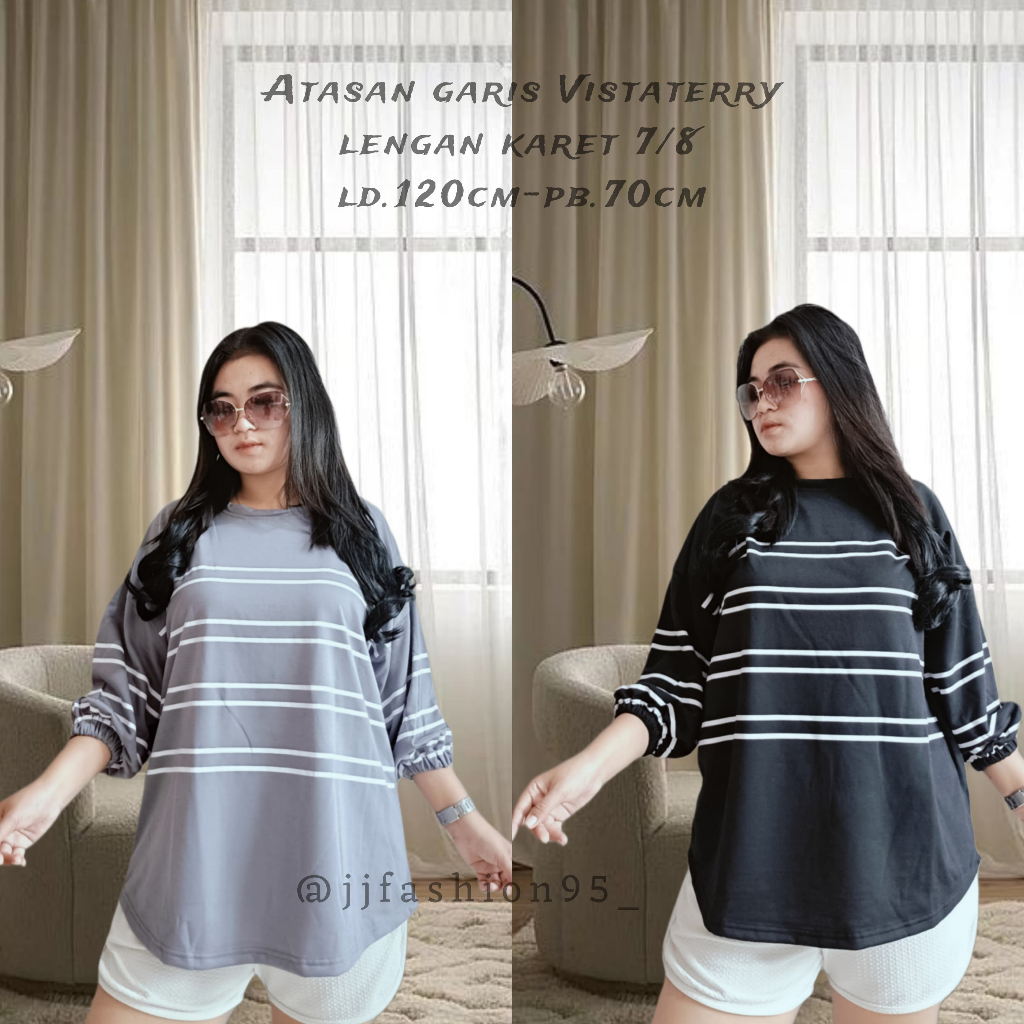 KAOS OVERSIZE /ATASAN WANITA/ATASAN KEKINIAN LENGAN KARET 7/8/ATASAN HIJAB Tshirt