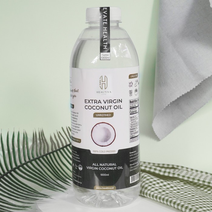 

HEALTIVA VCO Virgin Coconut Oil 1 Liter Minyak kelapa Murni EVCO