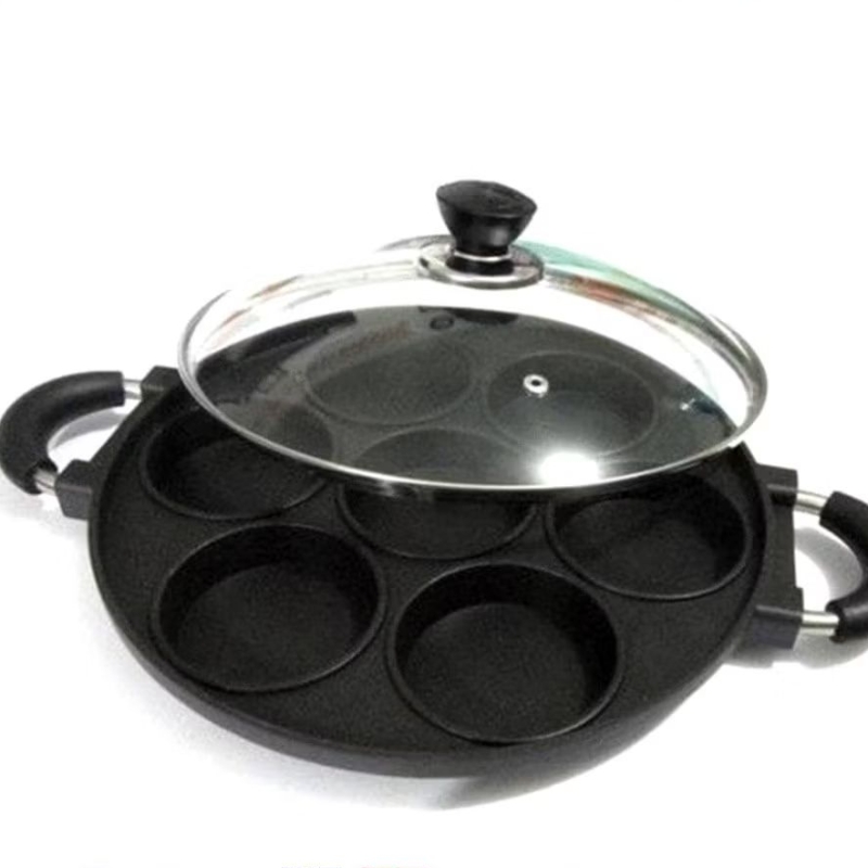 SNACKMAKER Teflon 7 Lubang Loyang Martabak Mini Cetakan Kue Lumpur Telur Dadar Telor Mini Egg