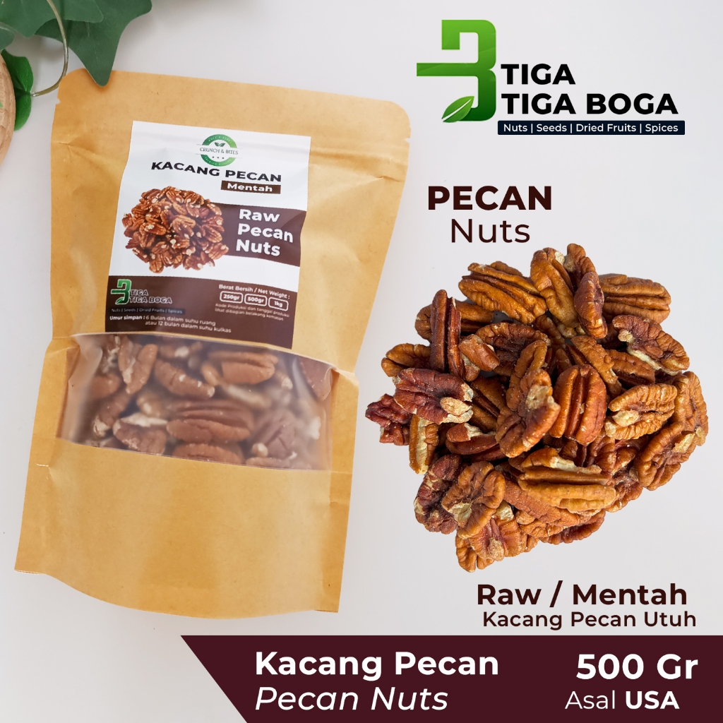 

Kacang Pecan Mentah 500 gram / Raw Pecan Nuts USA