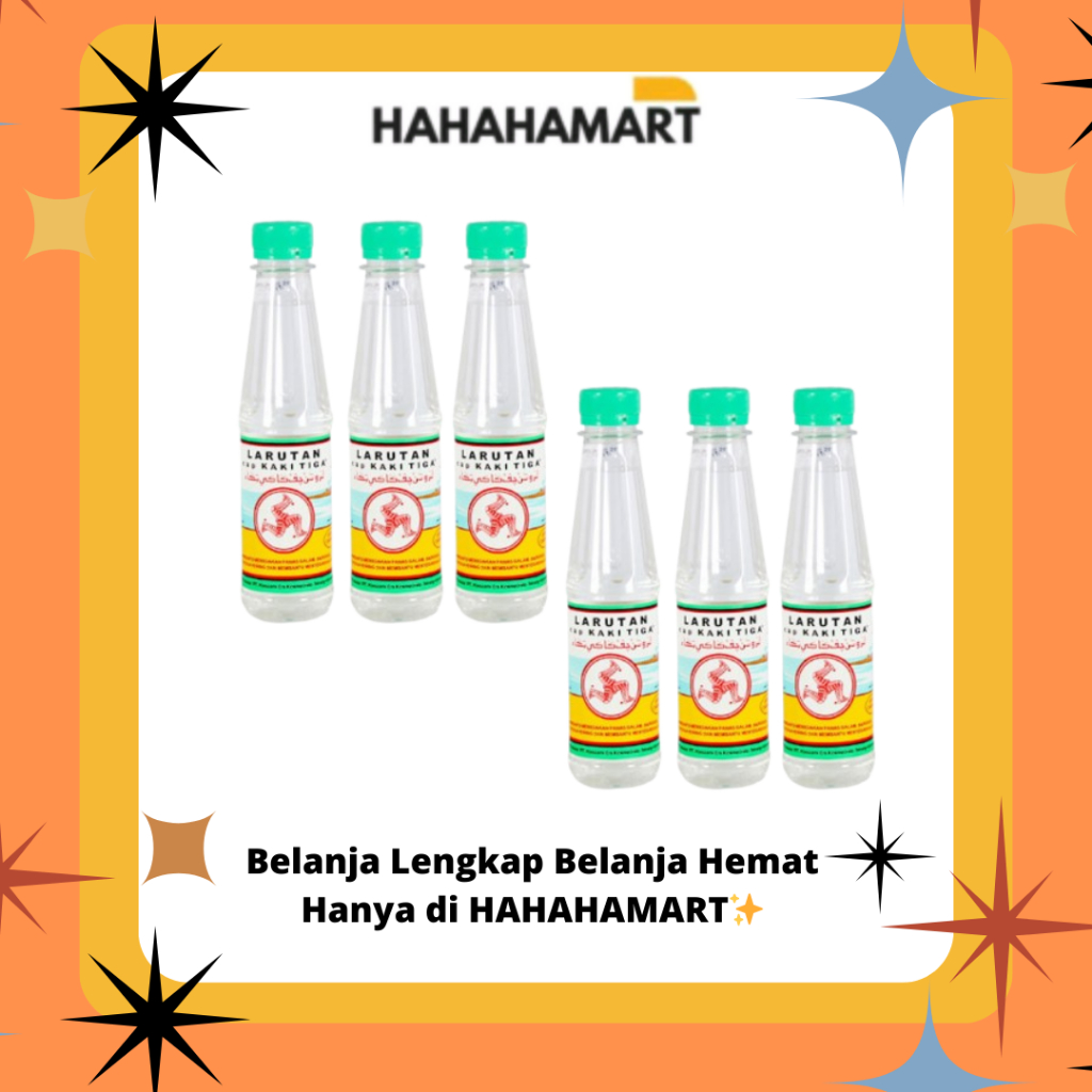 

Larutan Cap Kaki Tiga Botol Ukuran 200ml Harga Paket Isi 6pcs
