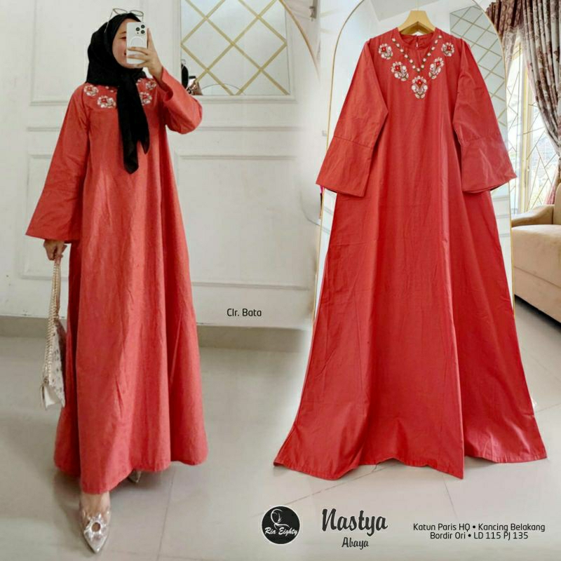 NASTYA GAMIS POLOS / LD 115 PB 135 KATUN PARIS HQ / KANCING BELAKANG NO BUSUI