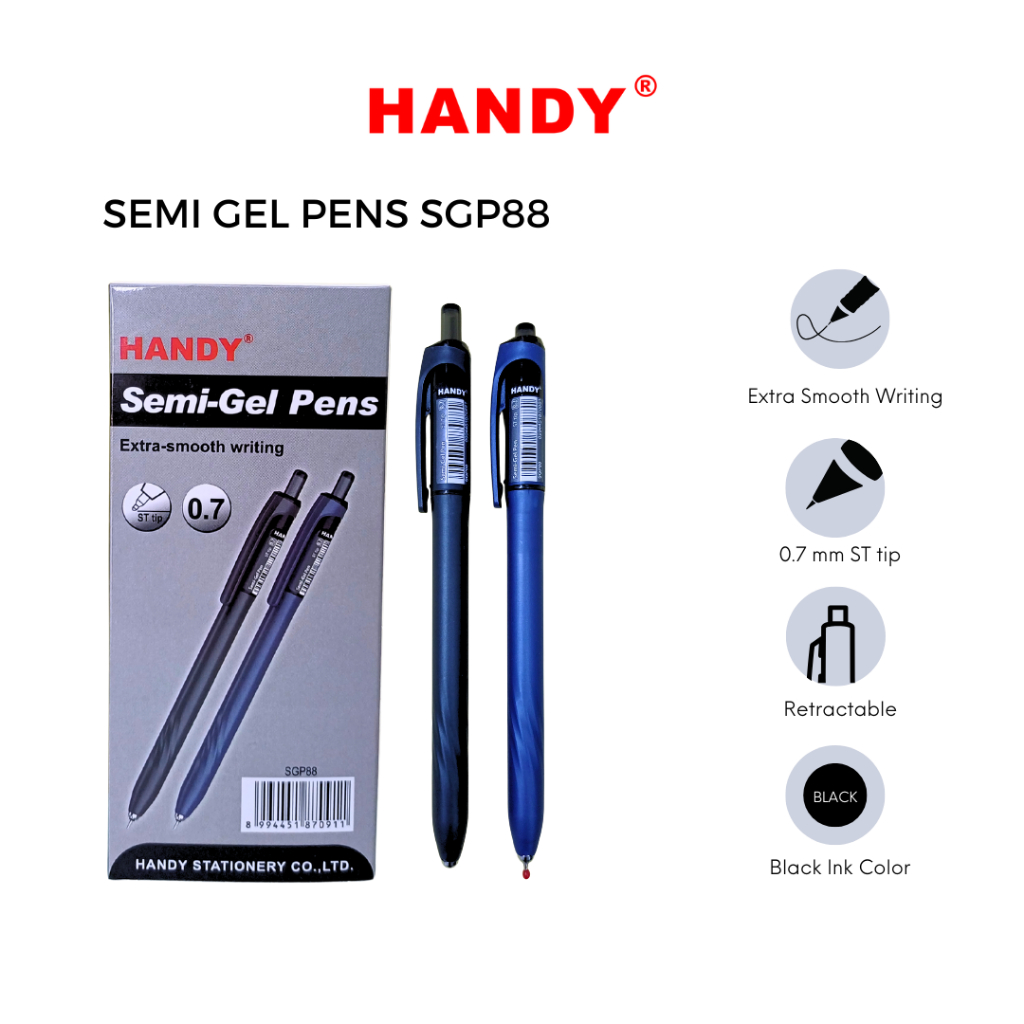 

Handy Pen Semi Gel Pulpen Pena SGP88 0.7mm 1 Pc