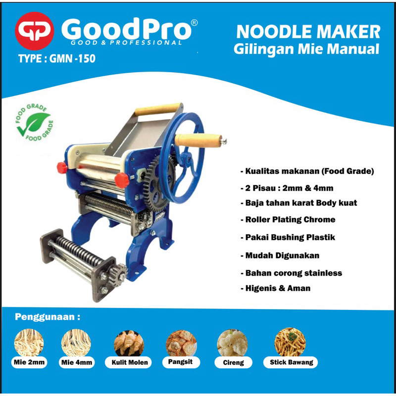 NEW Gilingan Mie Manual Stainless Penggiling Mie Mesin Giling Mie Molen Pangsit Cireng Stik