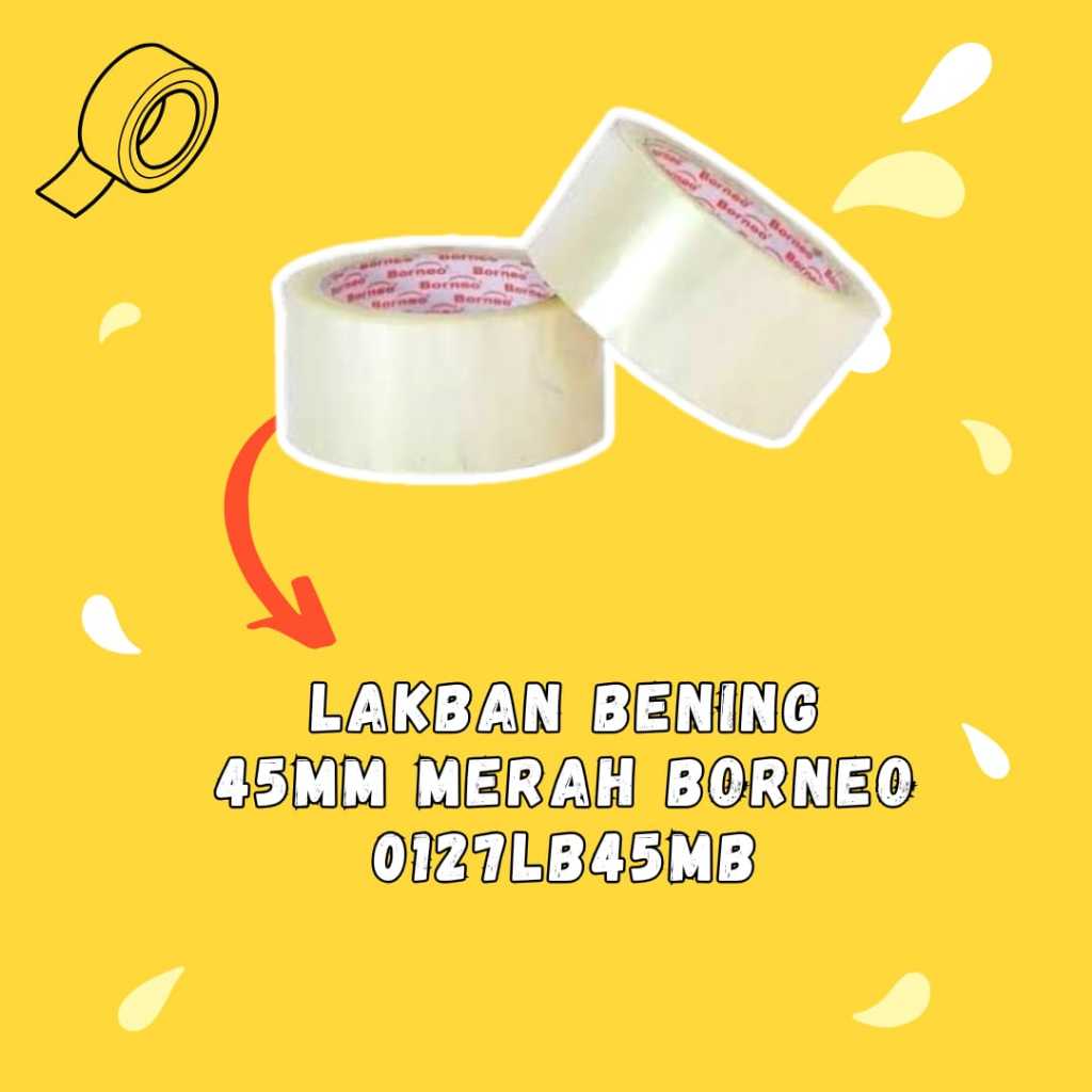 

LAKBAN BENING TRANSPARAN UKURAN 45MM BORNEO