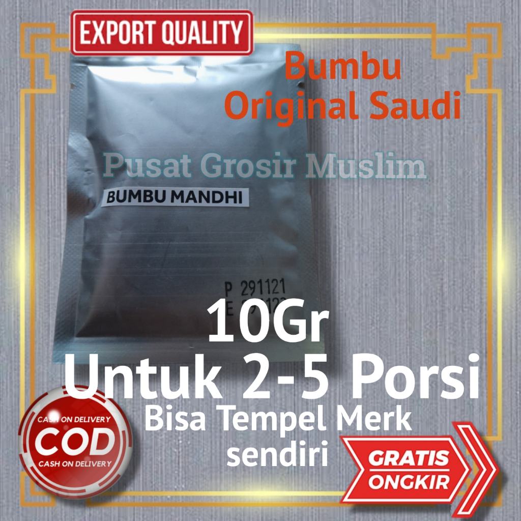 

Bumbu Nasi Mandhi isi 10 gram / Bumbu Mandhi Nasi INSTAN No MSG 10gr