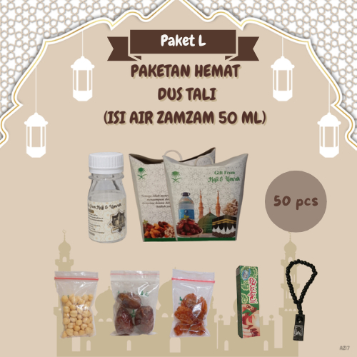

paketan hemat tasbih+chandni tali untuk oleh oleh haji dan umroh 50pcs (botol isi air zam zam 50 ml)