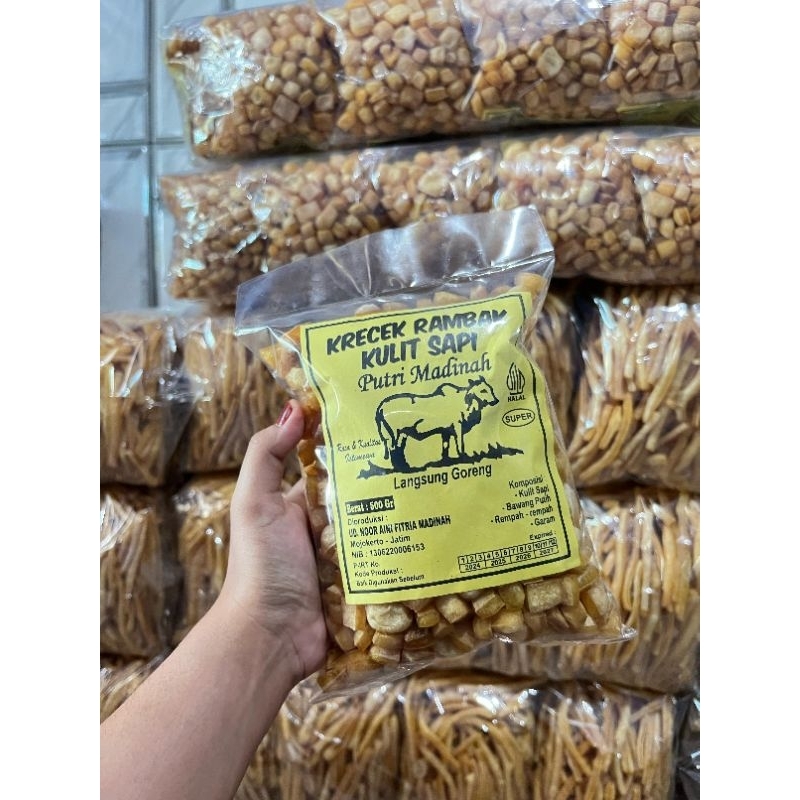 

kerupuk rambak kulit sapi mentah 500g mudah di goreng model varian kotak dadu kualitas premium 100% kulit sapi asli