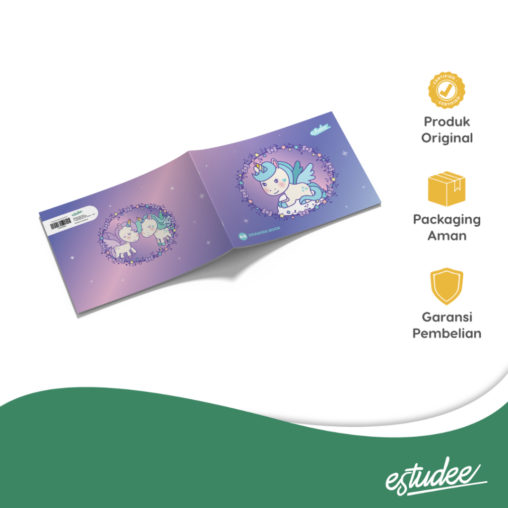 

ESTUDEE DRAWING BOOK A4 K UNICORN