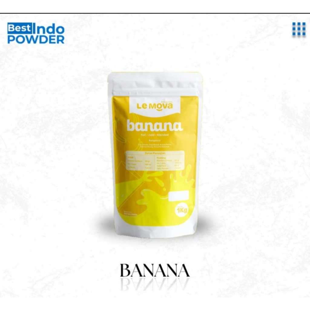 

BUBUK PISANG LEMOVA / POWDER BANANA / BUBUK MINUMAN 1Kg